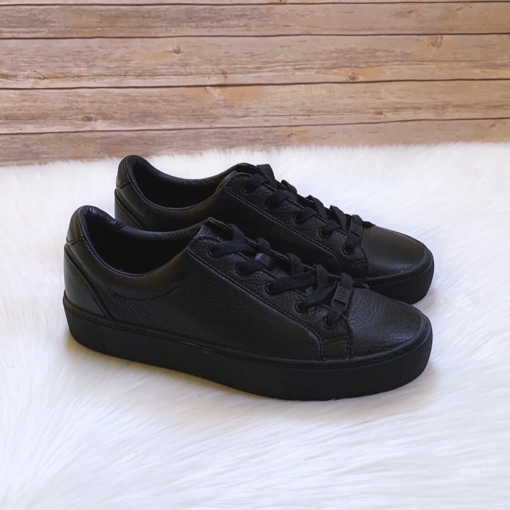 UGG Zilo Black Leather Sneakers